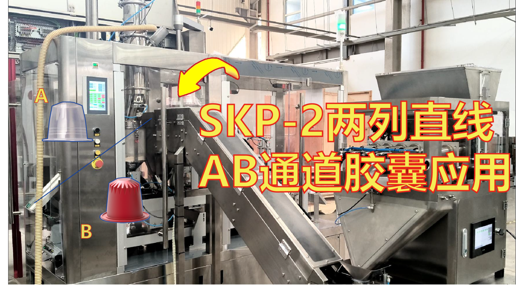 【設備介紹】SKP-2兩列（liè）直線AB通道膠囊應用